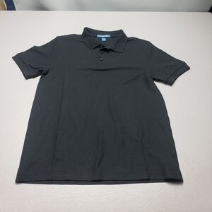 port authority boys size large black polo collar short sleeve shirt